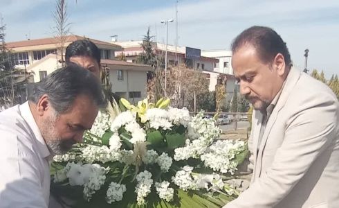 تجدید بیعت مدیر عامل سازمان و پرسنل با شهید گمنام 